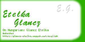 etelka glancz business card